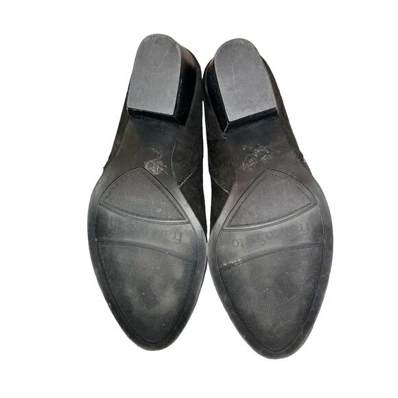 Franco Sarto Greco Womens Size 7M Black Leather Side Zips Heeled Ankle Booties - Picture 8 of 10